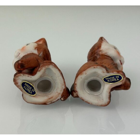 Vintage Anthropomorphic Brown Cats Set of 2 Salt & Pepper Shakers Korea Cute - Picture 13 of 16